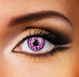 Pink Cheetah Contact Lenses (Pair)