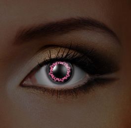 i-Glow Pink Butterfly UV Contact Lenses (Pair)