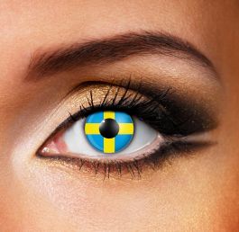 Sweden Flag Contact Lenses (Pair)