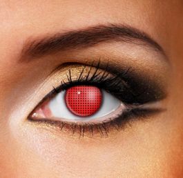 Red Mesh Contact Lenses (Pair)