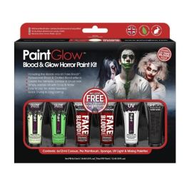 PaintGlow Halloween Blood & Glow Face Paint Kit
