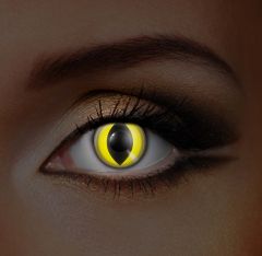 i-Glow Yellow Cat Eye Contact Lenses