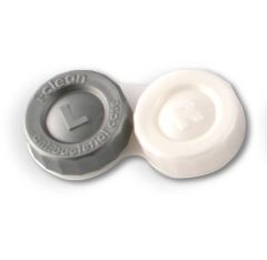 Silver contact lens storage case