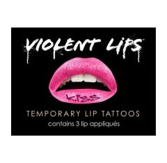 Violent Lips Temporary Pink Kiss Lip Tattoo