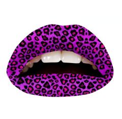 Violent Lips Temporary Purple Cheetah Lip Tattoo
