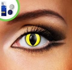 Yellow Cats Eye Contact Lenses Complete Set